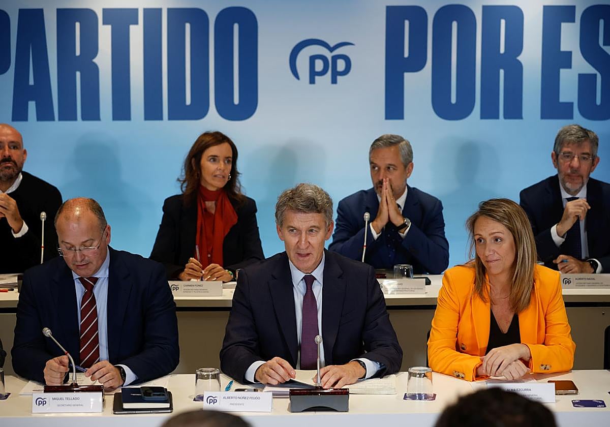 Feijóo, en el comité ejecutivo del PP