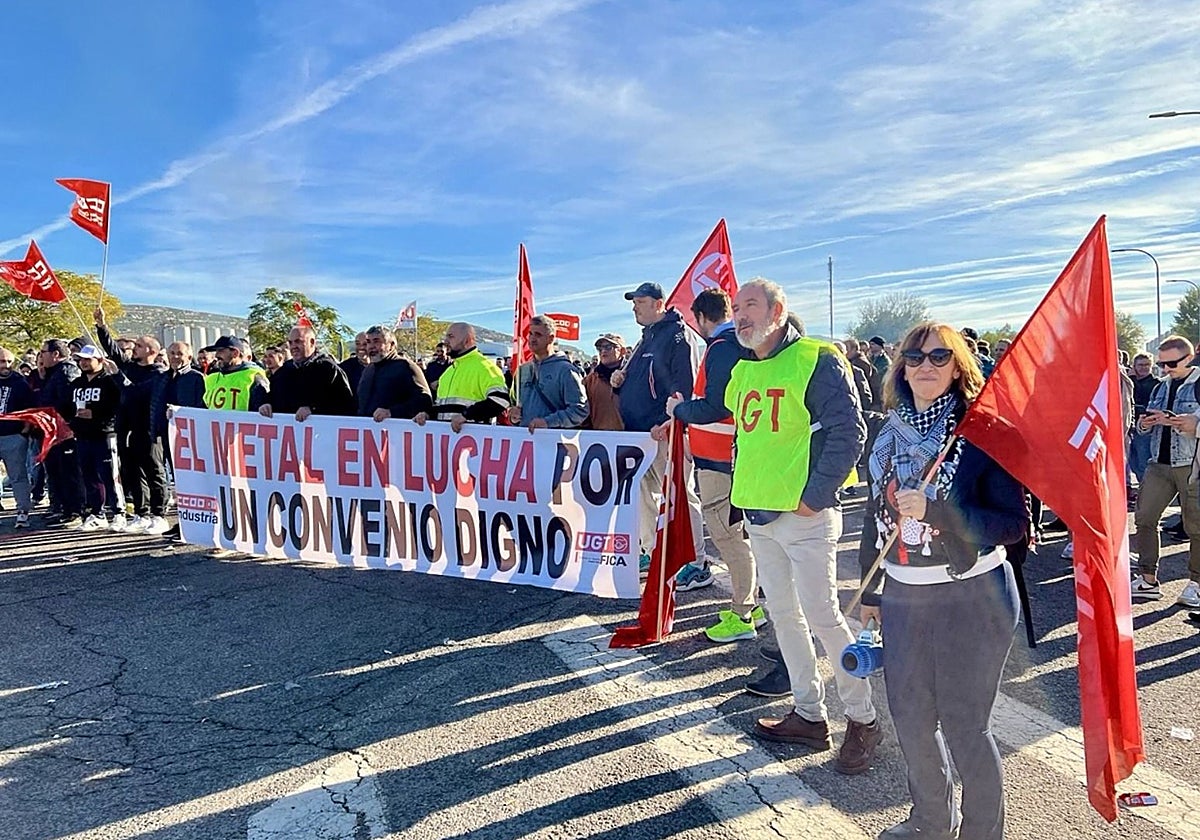 Huelga del metal en Puertollano.