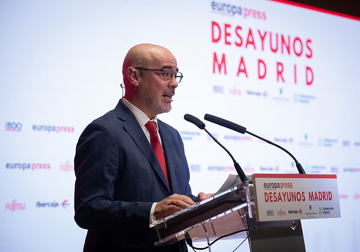 El delegado del Gobierno en Madrid, Francisco Martín, en el desayuno informativo de Europa Press