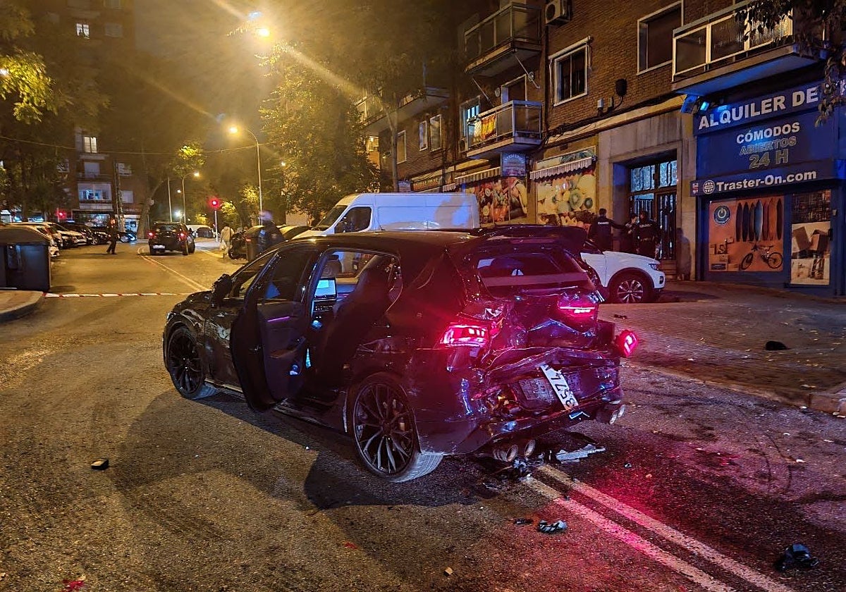 El coche en el que iba Juan María G. P., el Niño Juan