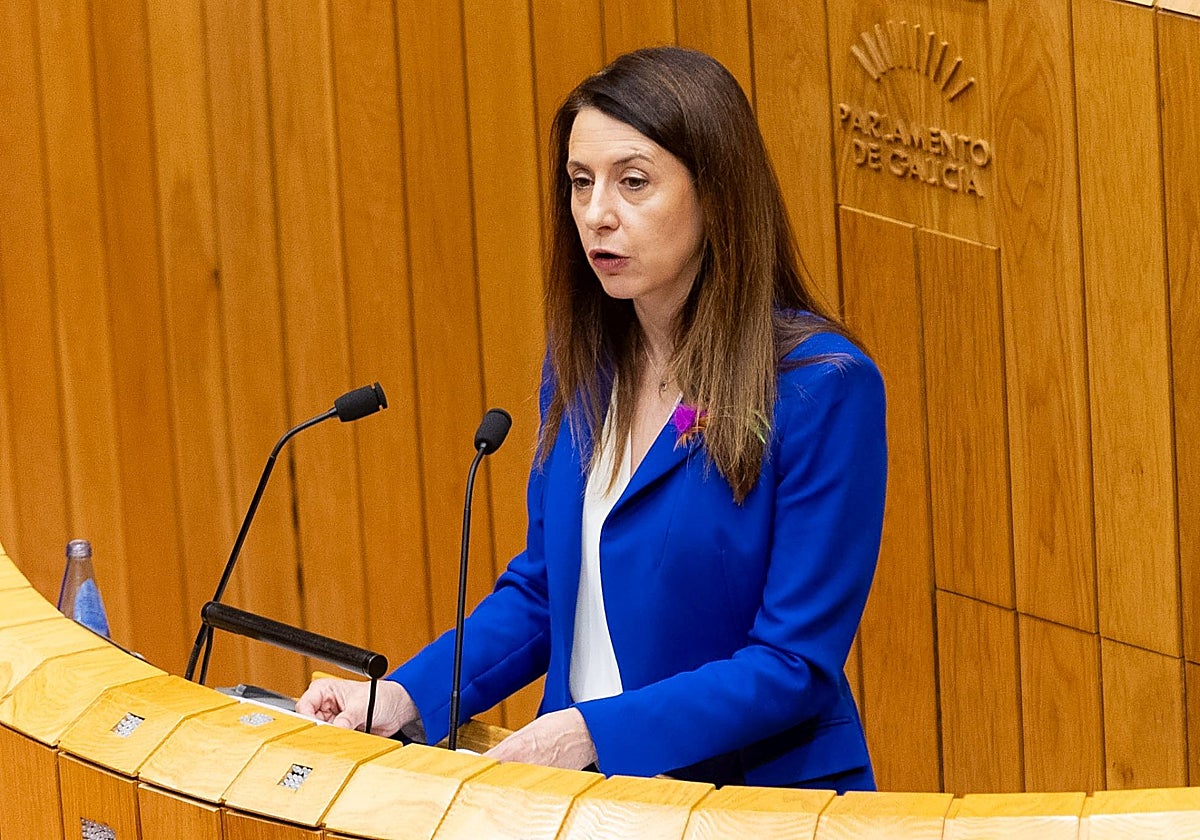 La conselleira, este martes en el Parlamento gallego