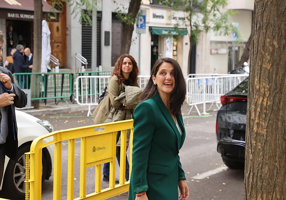 Pilar Sánchez Acera, a su llegada este miércoles al Tribunal Supremo