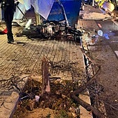 Muere un motorista tras chocar contra un contenedor de obra en Valencia