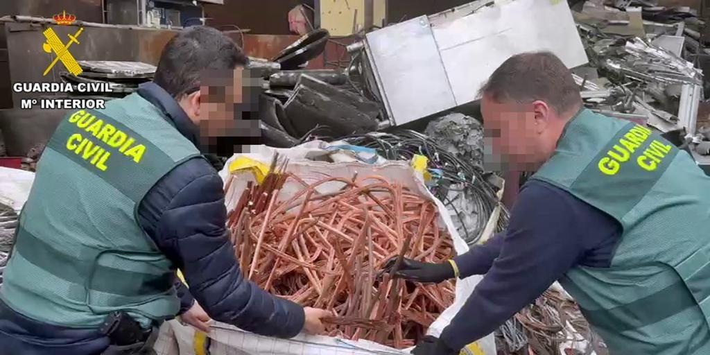 Detenidas 18 personas por robar 12 toneladas de cobre con valor de 1,7 millones por toda España