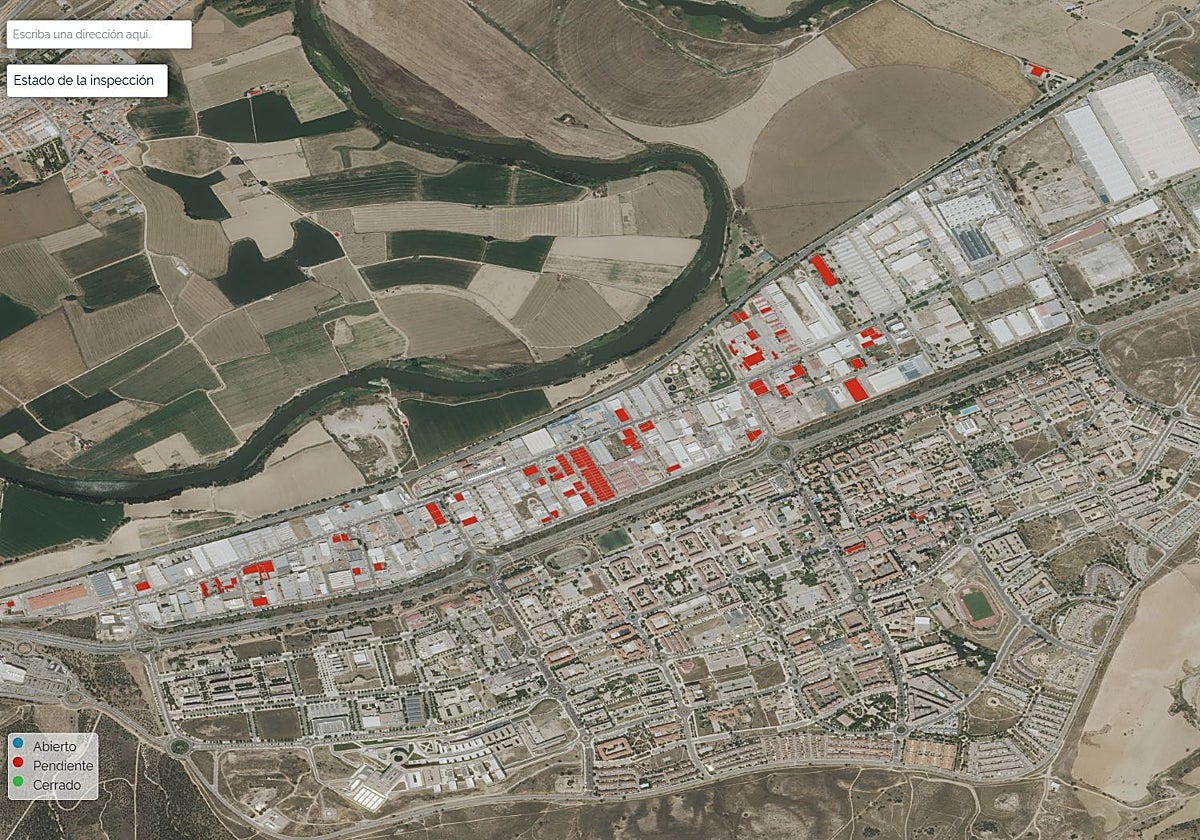 El Polígono industrial es una de las zonas con más puntos rojos