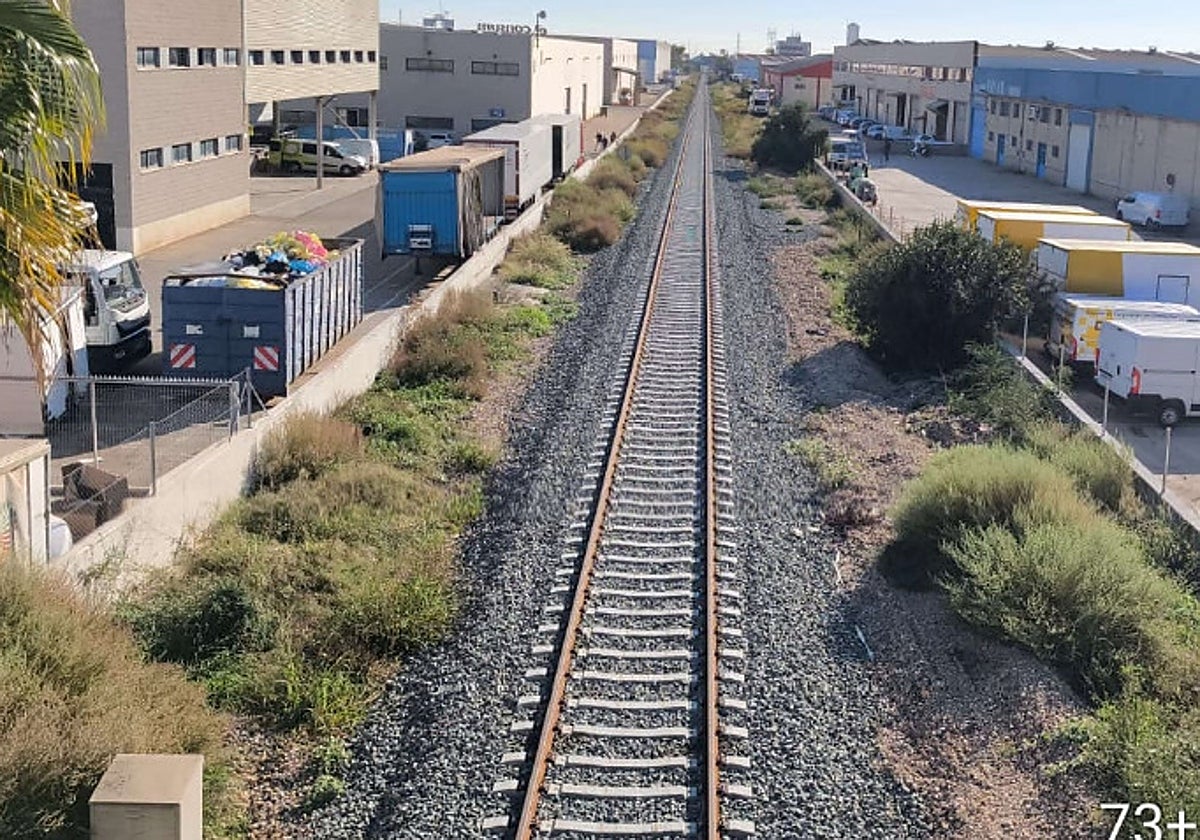 Imagen del tramo de la línea C-3 de Cercanías tras los trabajos de reconstrucción