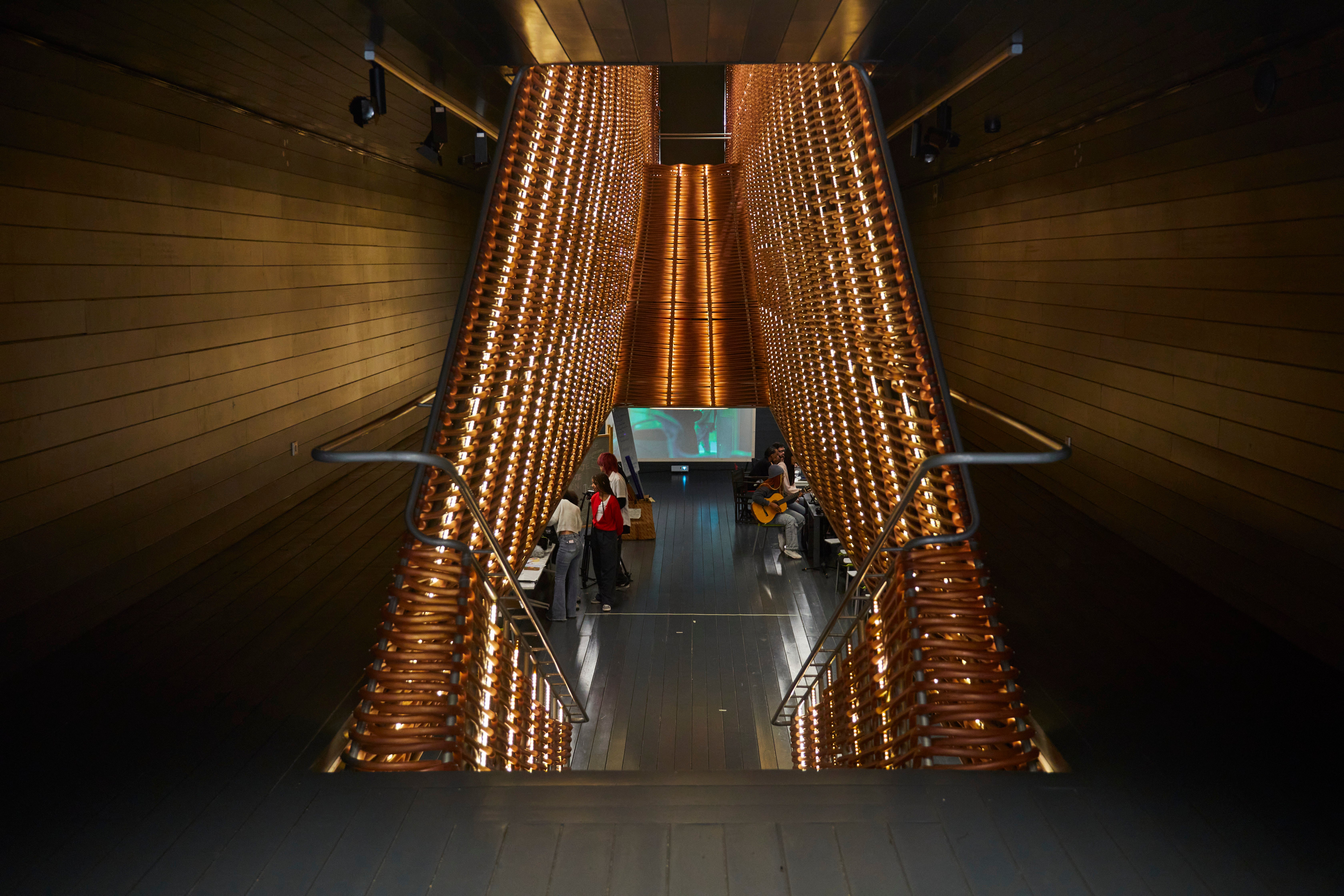 Sala subterránea donde se encuentra la Escuela Dentro Cine, en Cineteca, Matadero Madrid