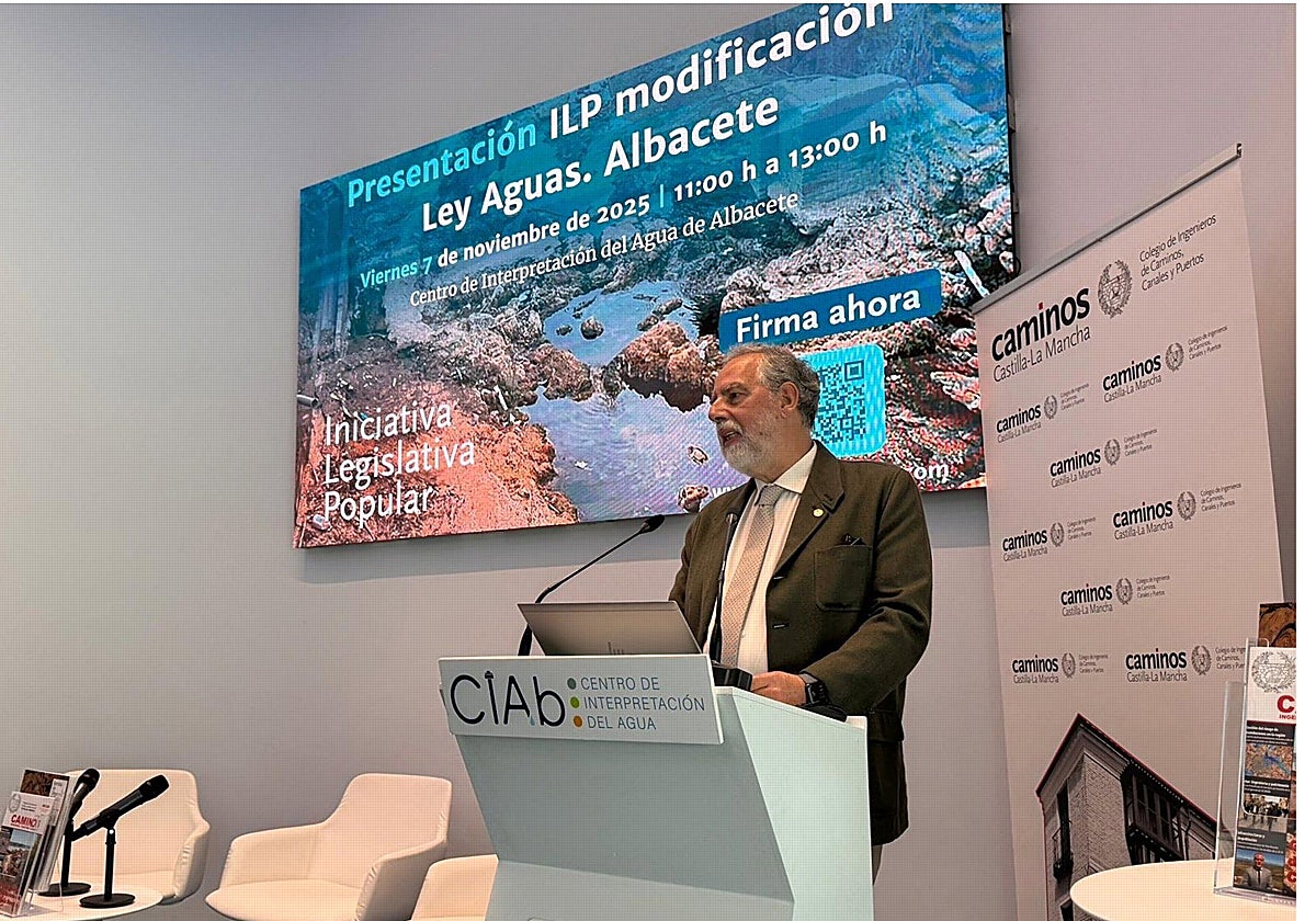 El presidente nacional del Colegio de Ingenieros de Caminos, Miguel Ángel Carrillo