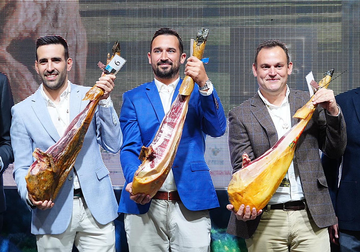 Jamones premiados en la Feria del Jamón de Villanueva de Córdoba