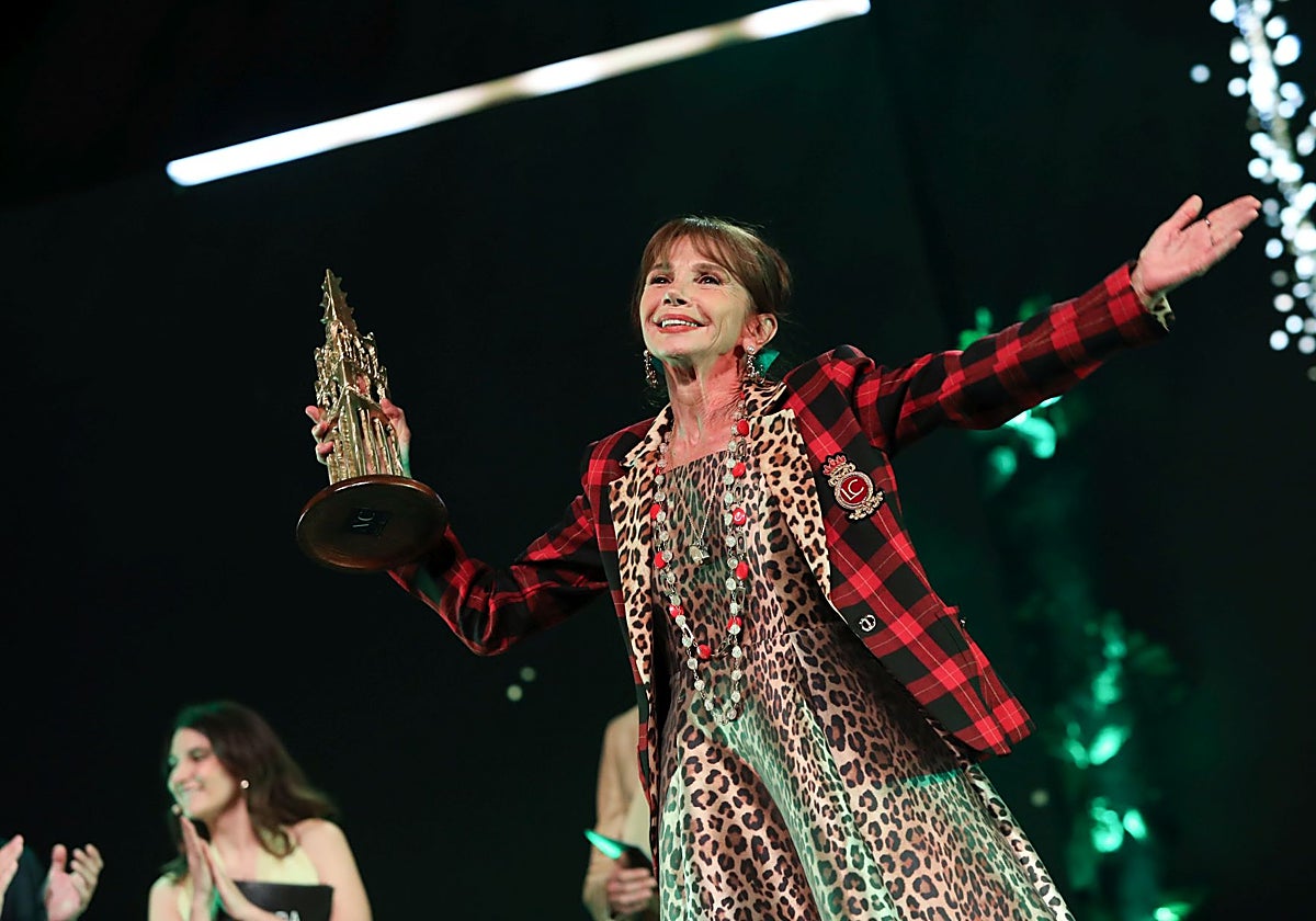 Victoria Abril, tras recoger el premio honorífico 'Toledo de cine'
