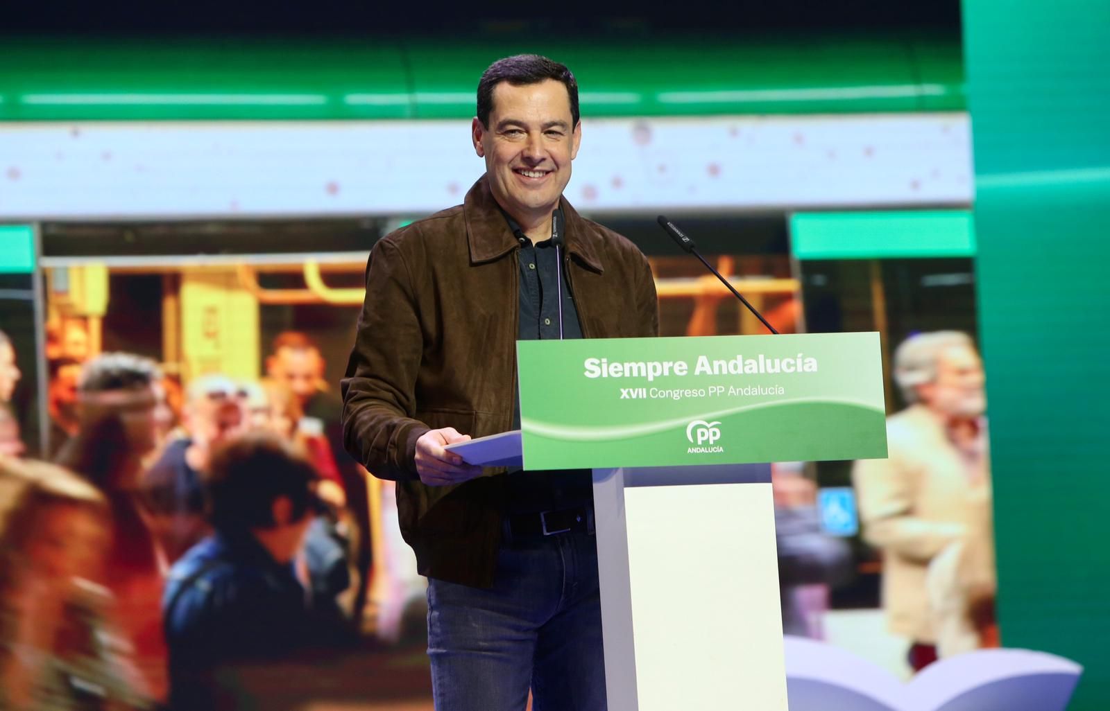 Congreso autonómico del PP de Andalucía: Juanma Moreno, reelegido presidente del PP-A con el 99,95% de los votos