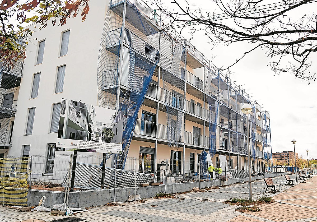 Una de las promociones de viviendas colaborativas para alquiler a jóvenes que se está construyendo en Valladolid