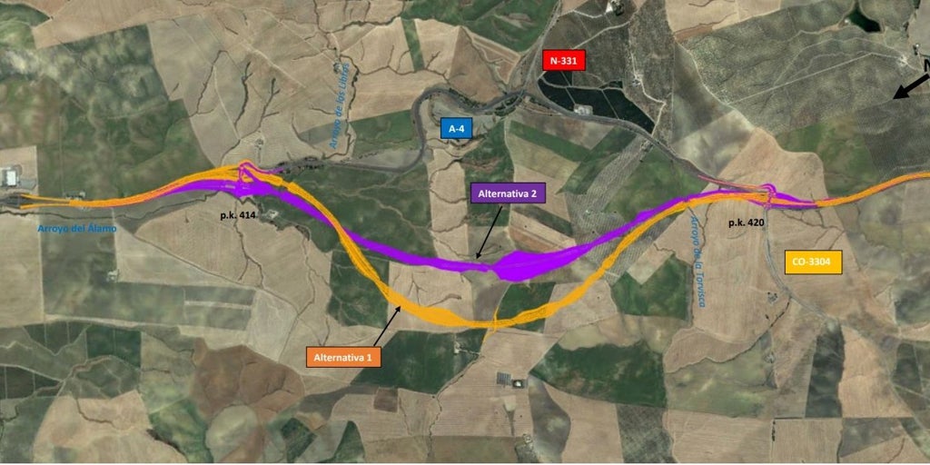 La Cuesta del Espino de Córdoba tendrá sólo un carril por sentido en gran parte de la obra de su nueva variante