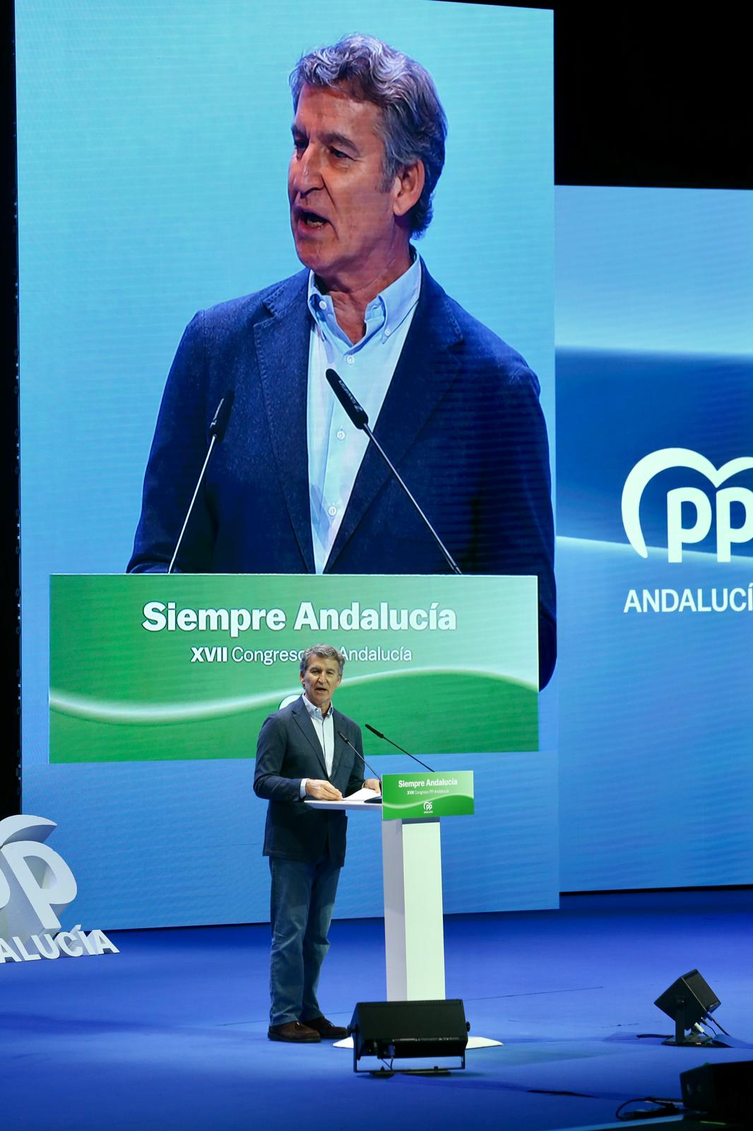 Clausura del XVII congreso del PP andaluz este domingo en Fibes