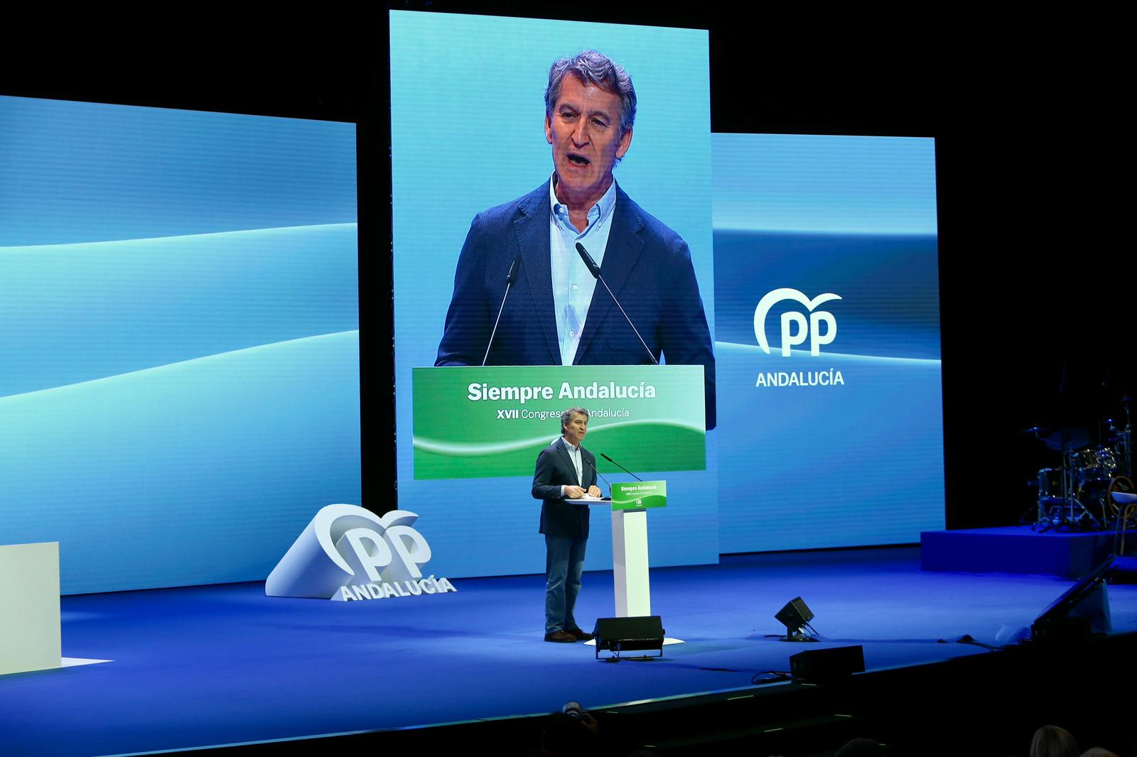 Clausura del XVII congreso del PP andaluz este domingo en Fibes