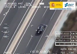 Cazan a un vehículo a 217 kilómetros por hora en una autopista en Málaga y al conductor sin el cinturón de seguridad