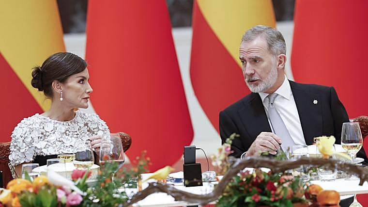 Los Reyes durante la cena