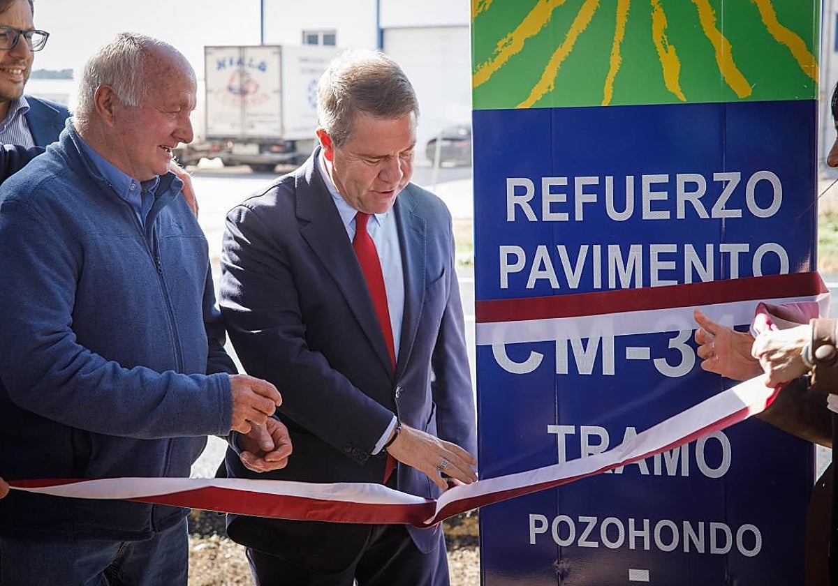 Inaugurada la mejora de 15 kilómetros en la carretera CM-313, entre Pozohondo y Tobarra
