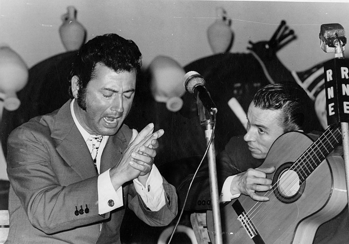 Actuación de Fosforito en sus primeros años de carrera flamenca