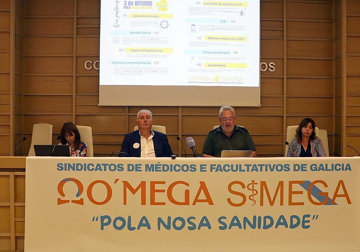 Representantes de los sindicatos Simega y O´Mega en una imagen de archivo