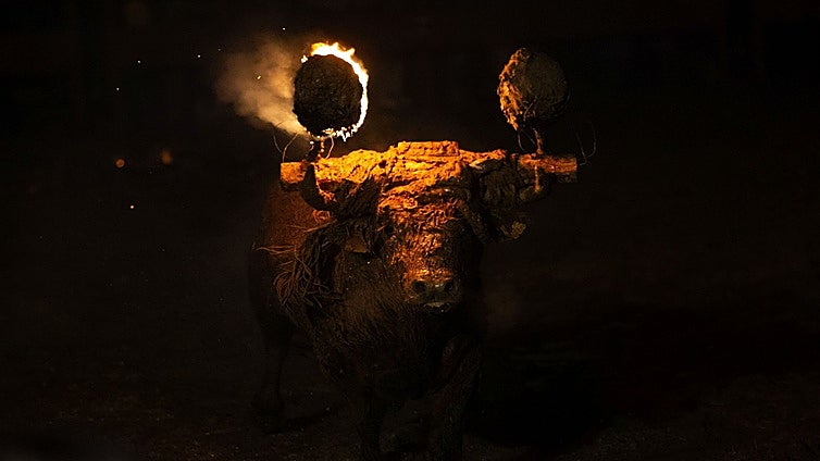 El Toro Jubilo vuelve a las calles de Medinaceli (Soria)