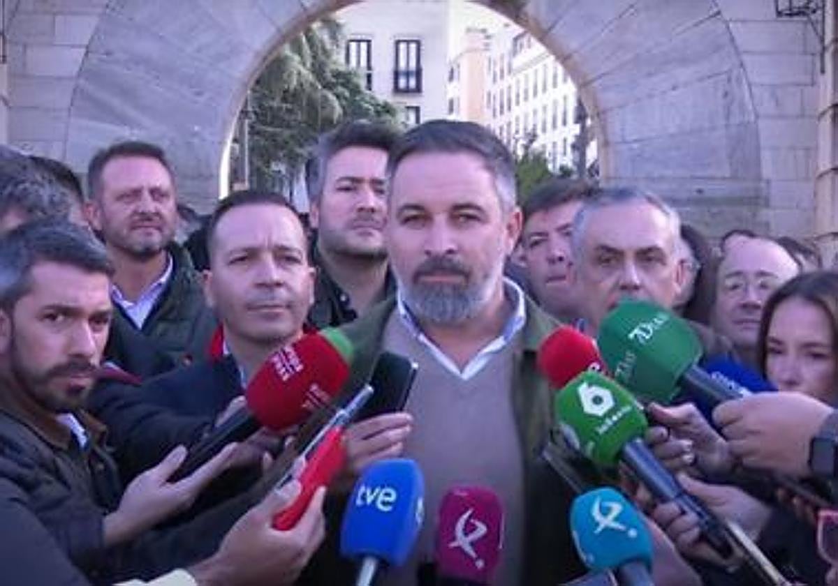 Santiago Abascal, este lunes en Badajoz