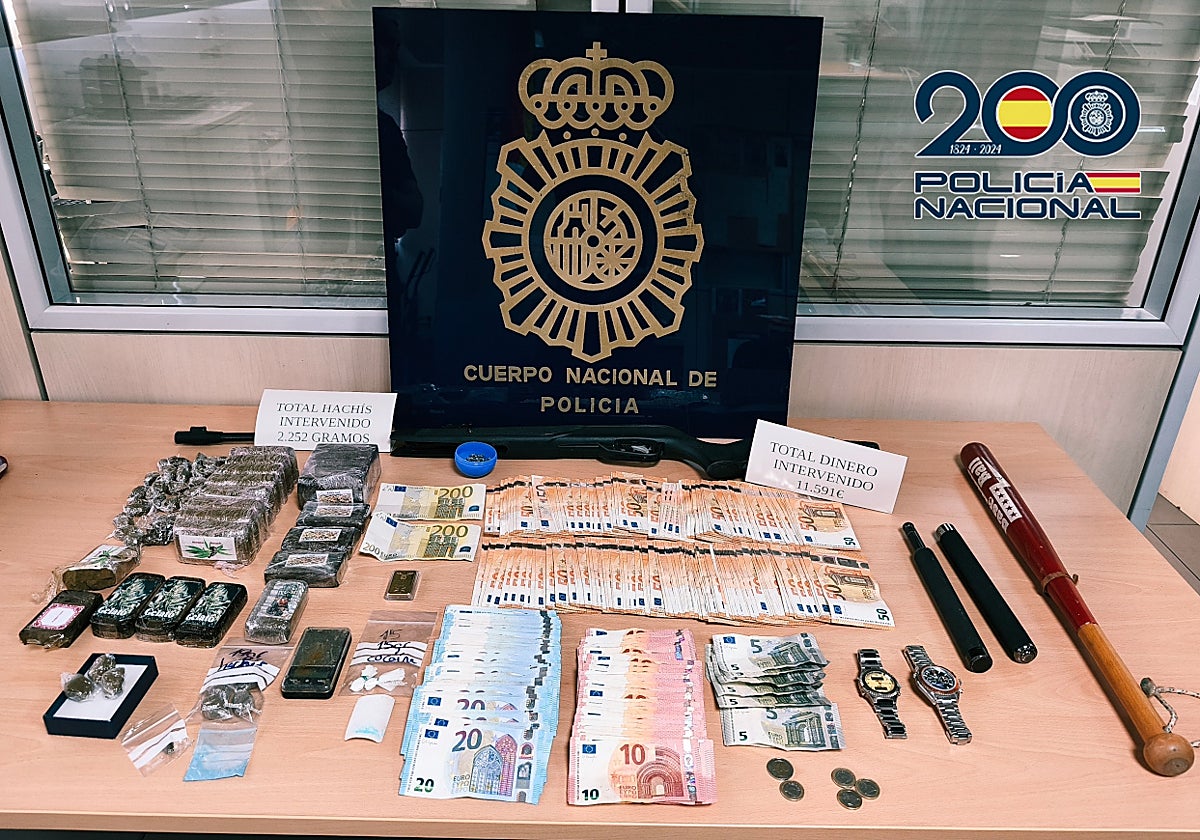 Imagen de los efectos incautados