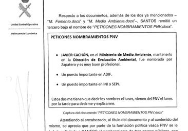 «Un puesto importante en ADIF»: la UCO revela las peticiones del PNV al Gobierno tras la moción de censura contra Rajoy en 2018