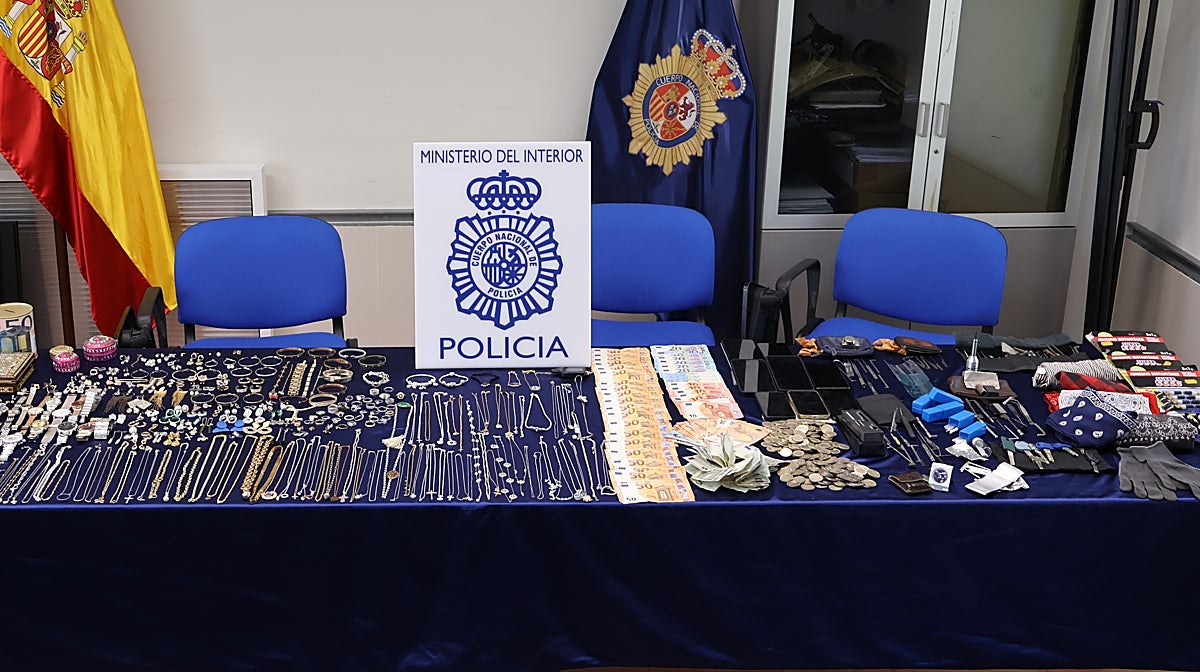 Imagen de los efectos incautados