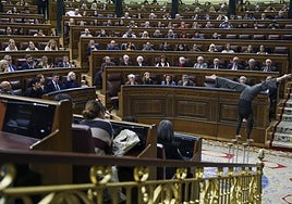 La acróbata Irene Aircrag, en un momento de la representación teatral