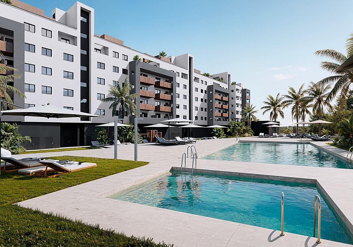 Infografía del aspecto final que tendrá la promoción 'Cruz Conde Living'