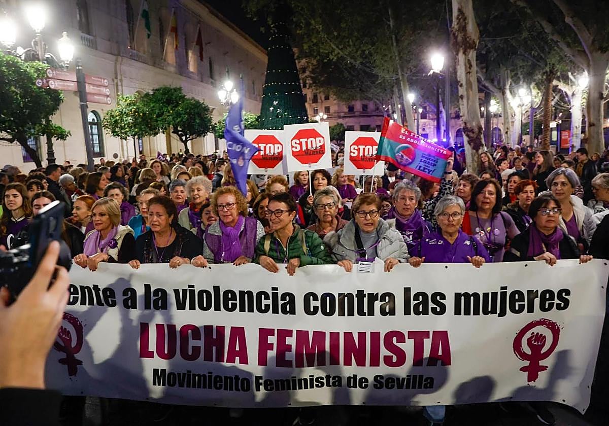 Manifestación del 25N en Sevilla en 2024