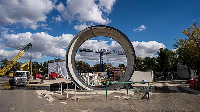 A sample of one of the sections that will be installed inside the tunnel