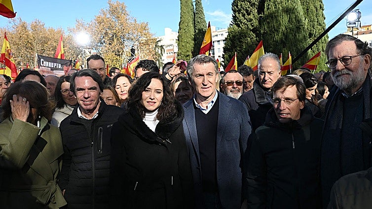 La manifestación del PP en Madrid contra el Gobierno de Pedro Sánchez, en imágenes