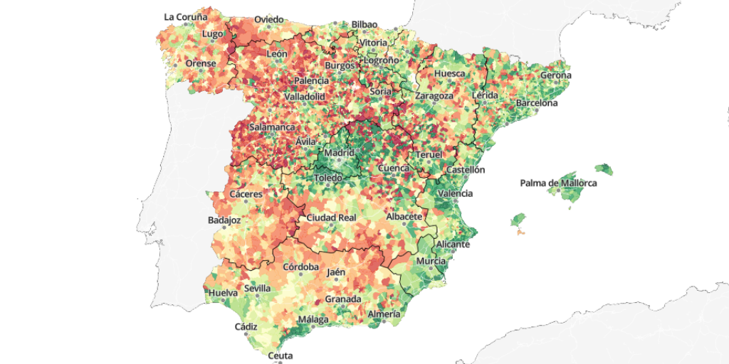 Mapa | España se acerca a los 50 millones de habitantes: municipios ganadores y perdedores
