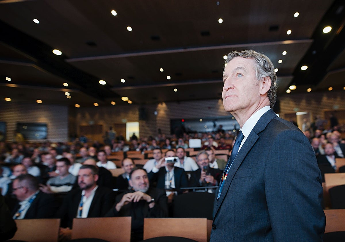 El presidente nacional del PP, Alberto Núñez Feijóo, ha intervenido en el Congreso que el Sindicato Unificado de Policía celebra en Toledo