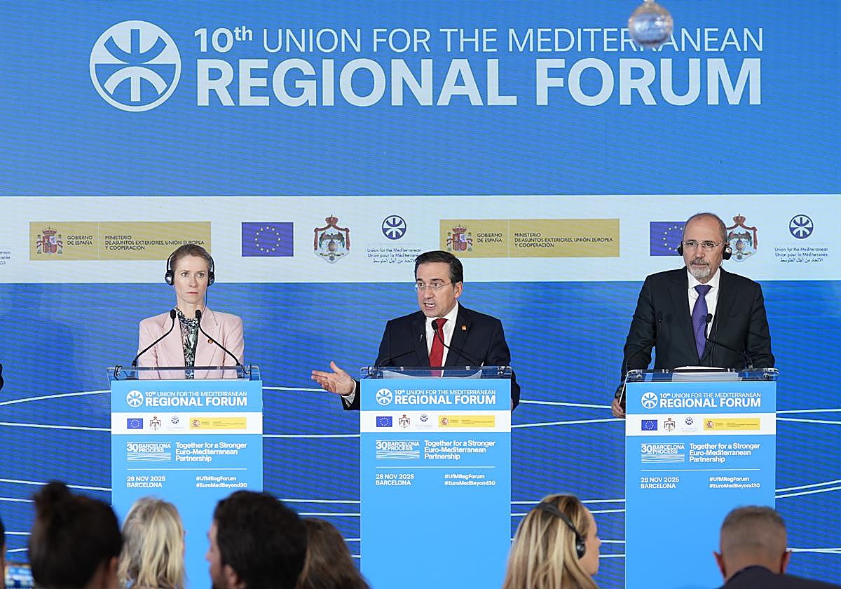 El ministro de Asuntos Exteriores de España interviniendo en el último foro de la Unión por el Mediterráneo