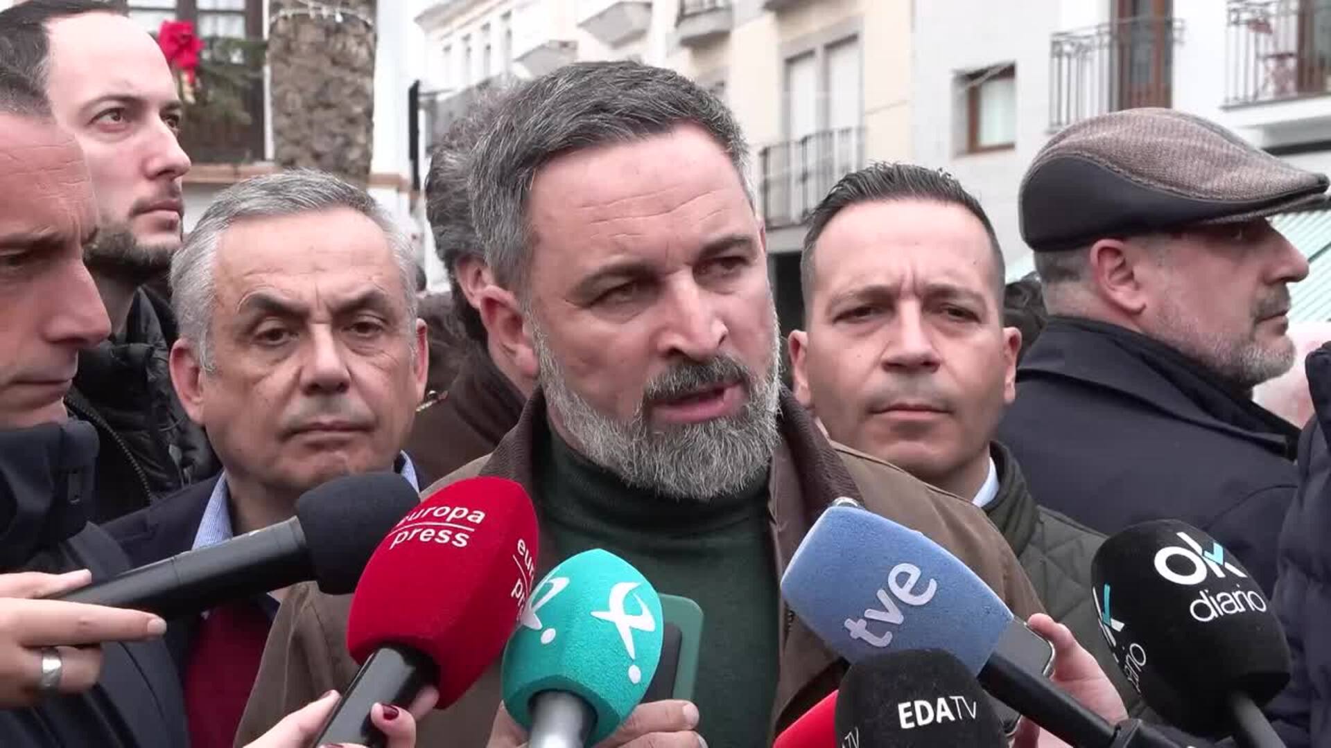 Abascal cree &quot;lógico&quot; que el PSOE ocultara el &#039;caso Salazar&#039;: &quot;Solo se disfraza de feminista&quot;