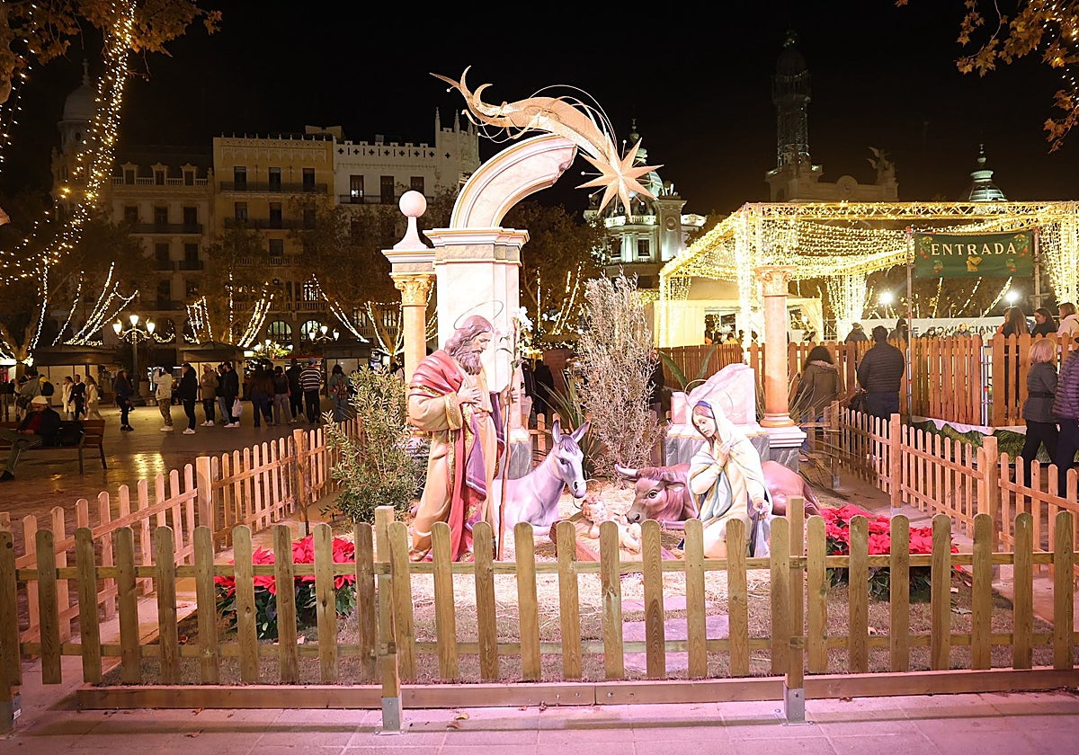 Imagen de uno de los belenes navideños de Valencia