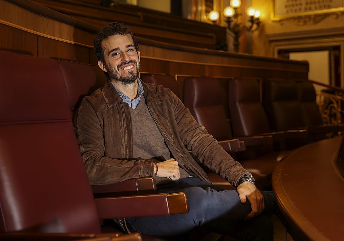 El diputado de Vox Carlos H. Quero, en el hemiciclo