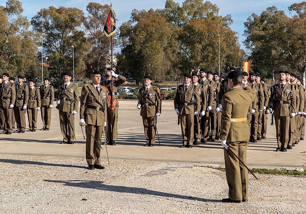Imagen de la parada militar celebrada este lunes en la Base de Cerro Muriano en Córdoba