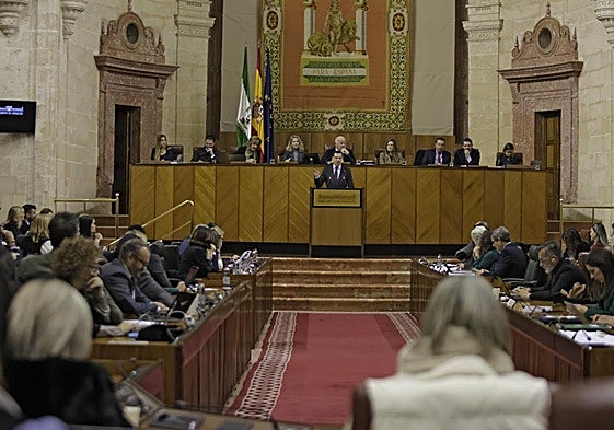 Una imagen del pleno del Parlamento de Andalucía