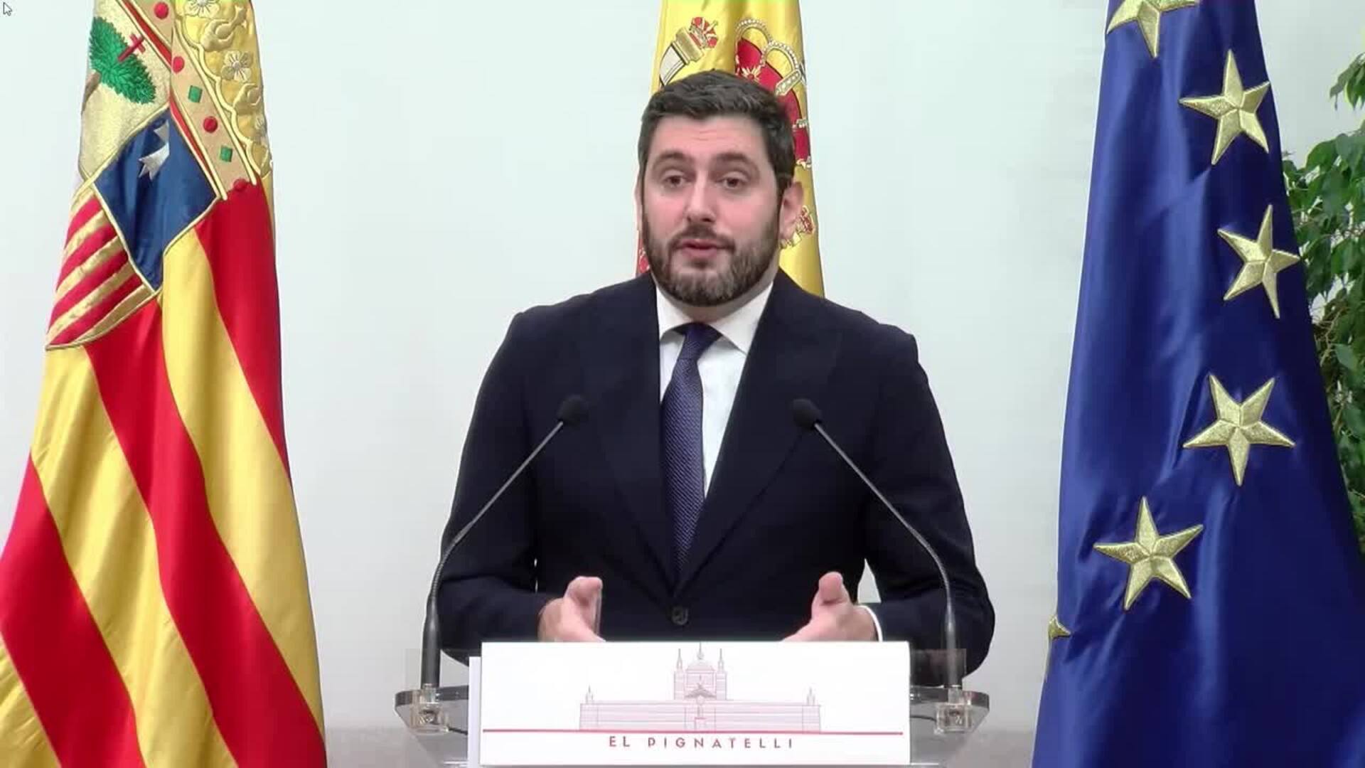 Nolasco (Vox) advierte a Azcón de que no le dará &quot;un cheque en blanco&quot; para los presupuestos