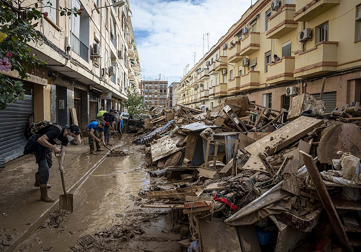 Imagen de Paiporta (Valencia), días después de la dana