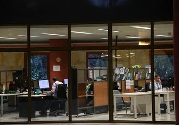 Funcionarios en Torre Triana