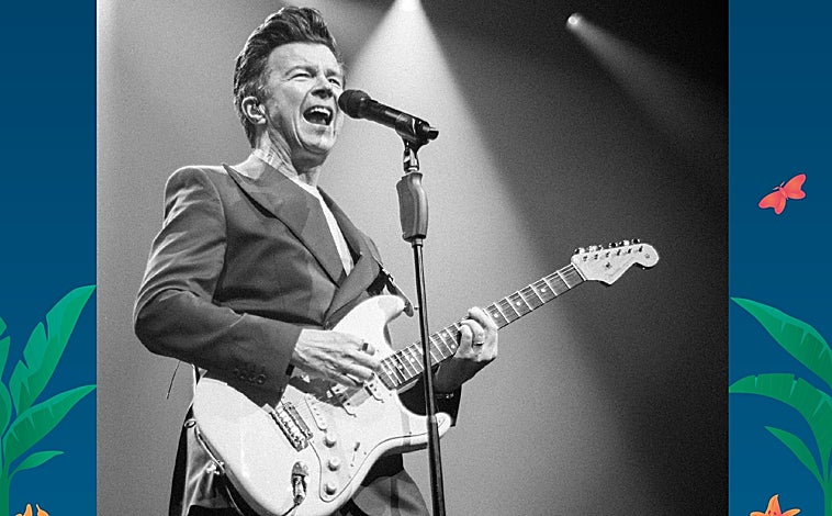 Main image - Rick Astley (above), Love of Lesbian and Jean-Michel Jarre