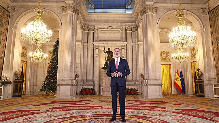 The King, in another moment of this year's Christmas message