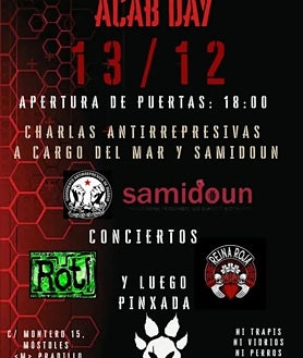 Imagen secundaria 2 - Manifestaciones de Samidoun en Madrid a favor de Gaza y el cartel del acto en La Casika del 13 de diciembre pasado