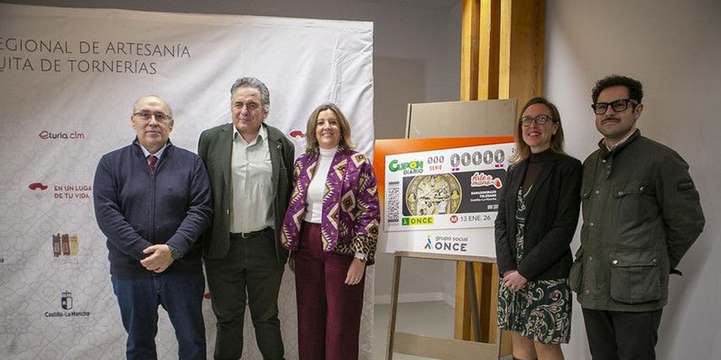 Cinco millones de cupones de la ONCE repartidos por España promocionan el damasquinado toledano en el sorteo del 13 de enero