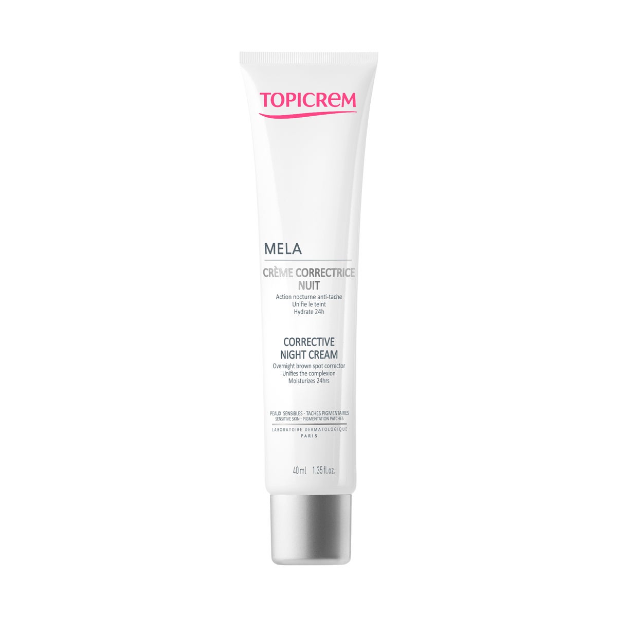Topicrem Crema correctora de noche Mela (31,95 euros). Corrige, reduce y previene las manchas pigmentarias, unifica la tez e hidrata durante 24 horas. Esta crema de noche contiene un complejo unificador compuesto por un 0,2% de nonapéptido, derivados de la vitamina C, vitamina PP y glicerina.